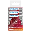 Philips Alkaline LR03/AAA batteri 20 stk.