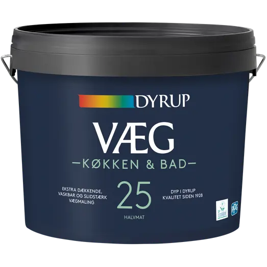 Dyrup vægmaling køkken og bad 25 hvid