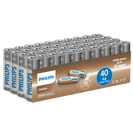 Philips Alkaline LR6/AA batteri 40 stk.