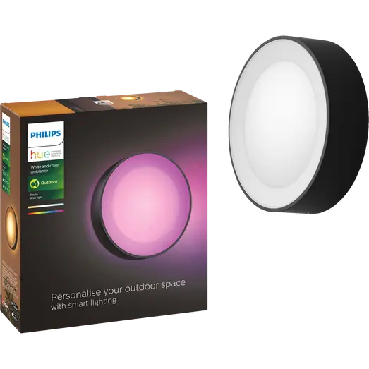 Philips Hue Daylo udendørs væglampe 15W sort