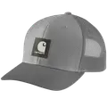 Carhartt twill logo patch kasket grå