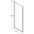 Scanbad brusevæg 79x197,8cm sort/røgfarvet glas