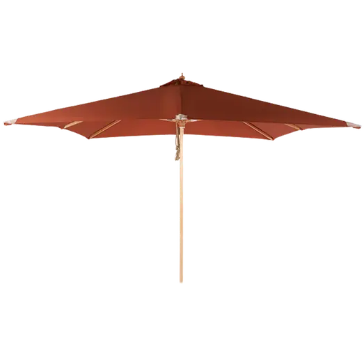 Cancu parasol Ø3 m rustrød træ