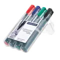 STAEDTLER PERMANENT MARKER 352 WP4  RØD/BLÅ/GRØN/SORT