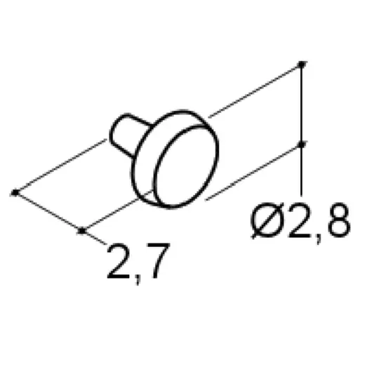 Scanbad Dot knopgreb Ø28/36 mm sort