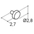 Scanbad Dot knopgreb Ø28/36 mm sort