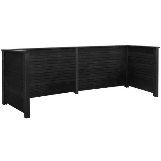 PLUS Renovationsskjul Plank Profil sort m/træstolper til nedgravning Sort