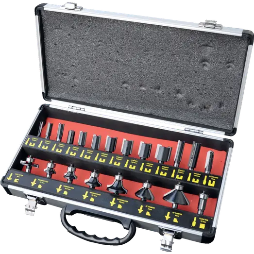 Proftool overfræsersæt med 21 stk ass. HM fræsejern med 8 mm skaft