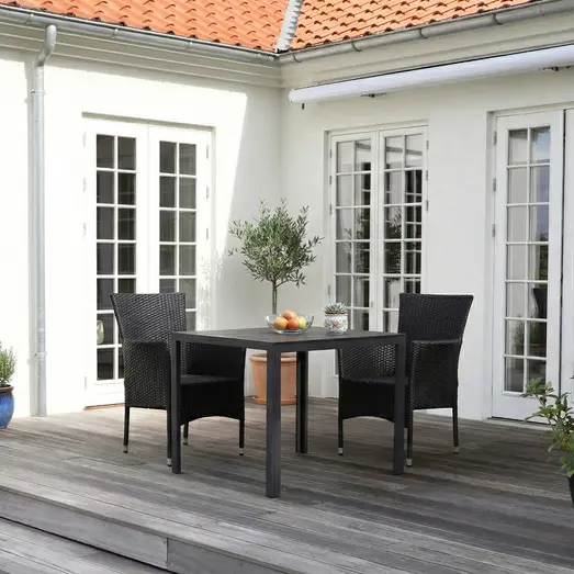 Guldborg havemøbelsæt med 2 Guldborg stole sort