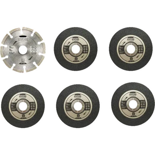 Ryobi RAK6AGD125 skæreskive tilbehørssæt med 6 dele