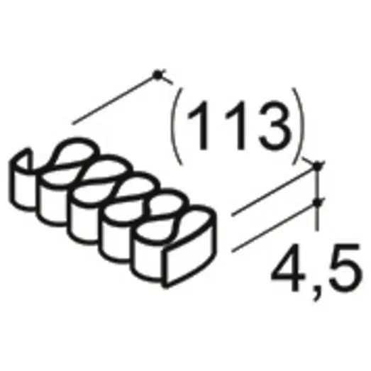 Scanbad rumdeler til skuffer 4,5x113x0,3 cm sort