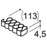 Scanbad rumdeler til skuffer 4,5x113x0,3 cm sort