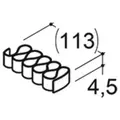 Scanbad rumdeler til skuffer 4,5x113x0,3 cm sort
