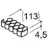 Scanbad rumdeler til skuffer 4,5x113x0,3 cm sort