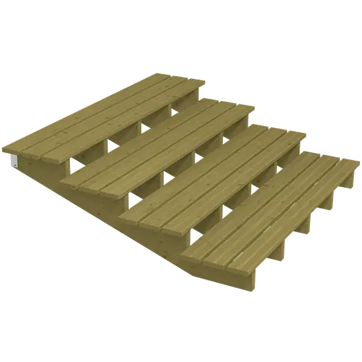 Plus Terrassetrappe 4 trin  19°  180 cm