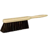 Støvekost med hårblanding og beige plastskaft
