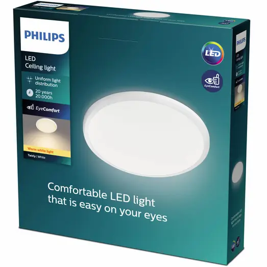 Philips Twirly plafond 12W hvid
