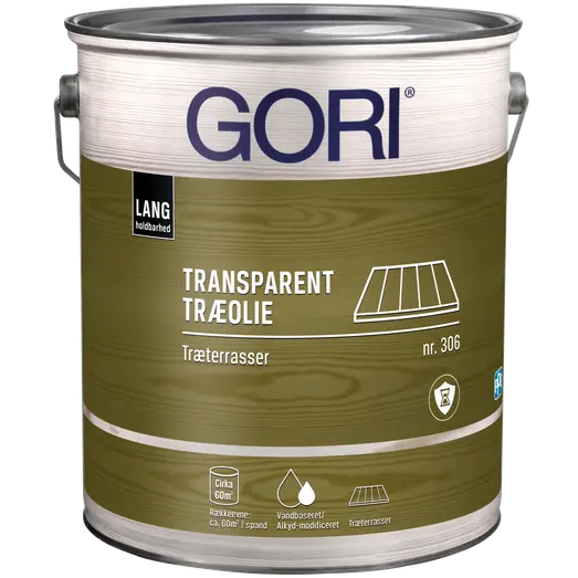 Gori 306 transparent træolie træterrasse farveløs 5 L