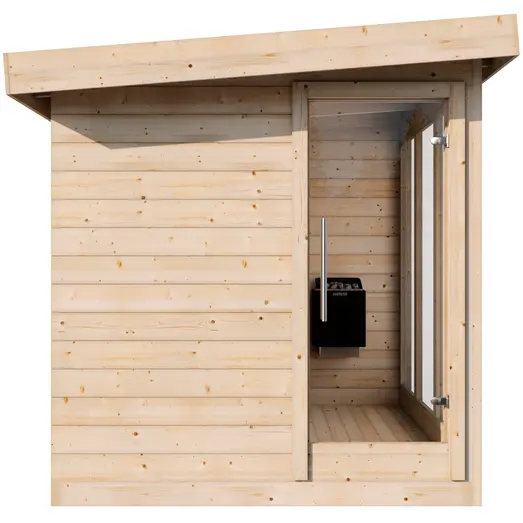 Saunahytte Anita m/glasfront/dør 4 pers. (uden ovn)