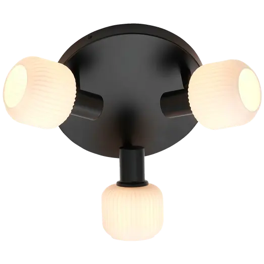 Nordlux Milford mini 3-Rondel loftslampe E14 sort