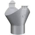 Lindab Rainline tudstykke - Ø87/150 mm
