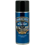 Hammerite glat-effekt metalmaling spray sort