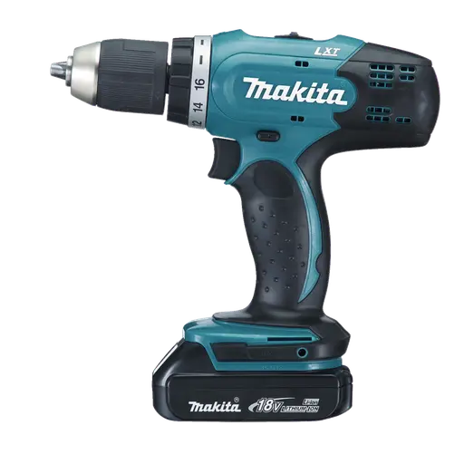 Makita DDF453RYJ 18V LXT bore-/skruemaskine 2x1.5 Ah batteri og lader