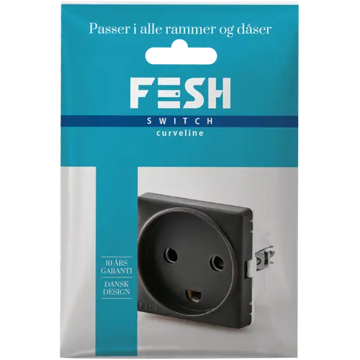 FESH SWITCH Curveline stikudtag 1,0 m/jord koksgrå