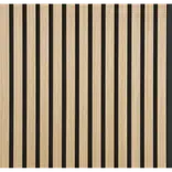 Fibrotech Quanti akustikpanel 18x520x2440 mm light oak m/sort polyester