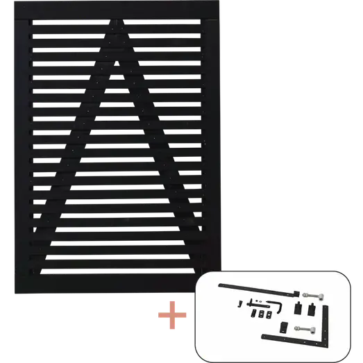 PLUS Tokyo enkeltlåge 100×140 cm sort inkl. sort beslag