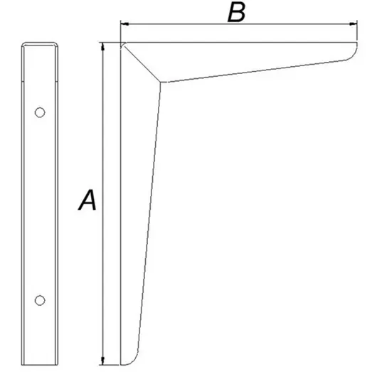 PN bordbæring U-profil 300x300 mm hvid