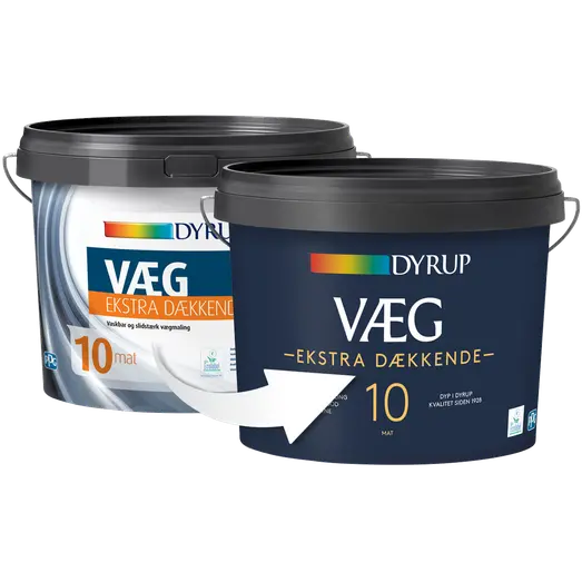 Dyrup vægmaling ekstra dækkende 10 hvid