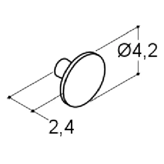 Scanbad Button knopgreb Ø42 mm messing