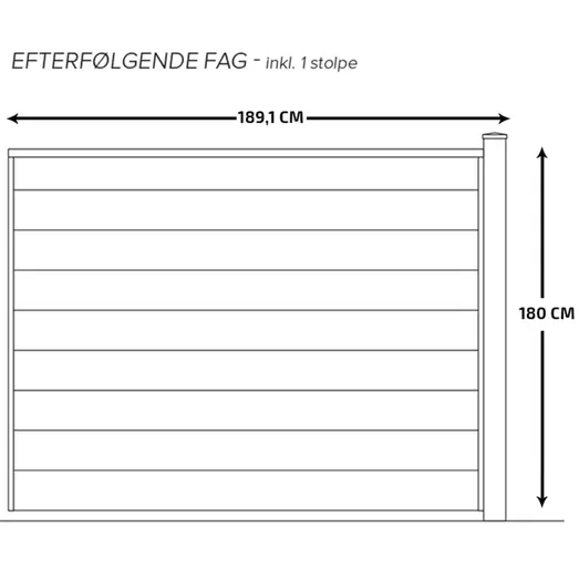 Davidsen komposithegn forlængersæt koksgrå