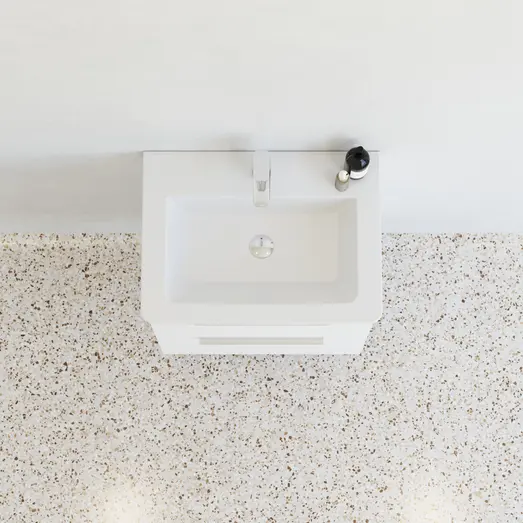 Scanbad Multo badmøbel m/Lazuli vask, 2 skuffer højglans hvid