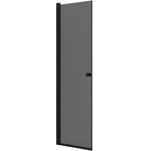 scanbad svingdør 69x200cm sort/røgfarvet glas