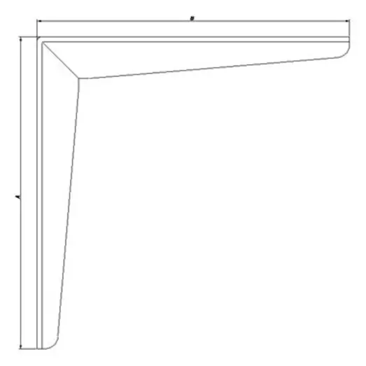 PN bordbæring 300x550 mm  hvid