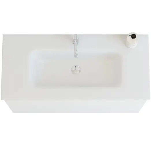 Scanbad Delta vaskeskab m/Dewy håndvask 100cm mat hvid