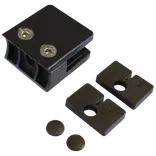 Plus glasbeslag t/runde stolper Ø42,4 mm sort