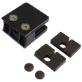 Plus glasbeslag t/runde stolper Ø42,4 mm sort