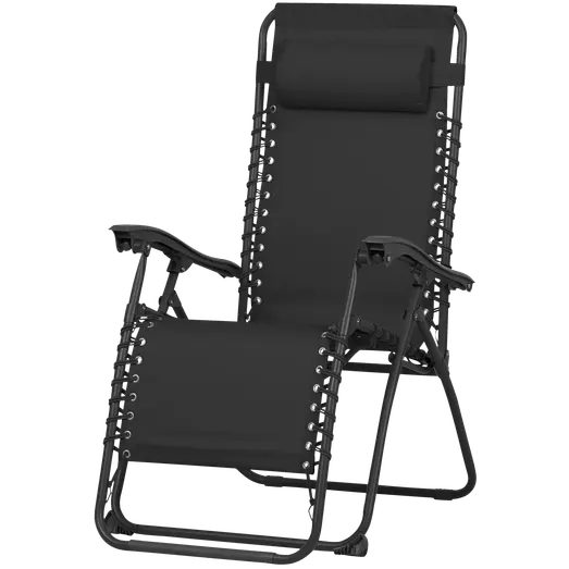 Positionsstol metal sort m/nakkehynde