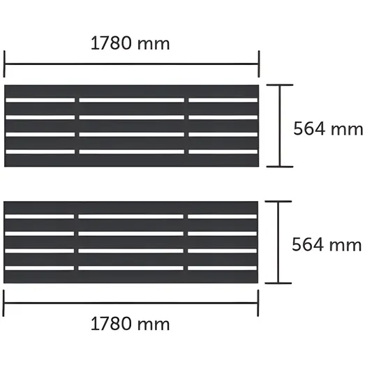 Halls integreret foldbar lamelbord t/ICON 8 9,7 m²