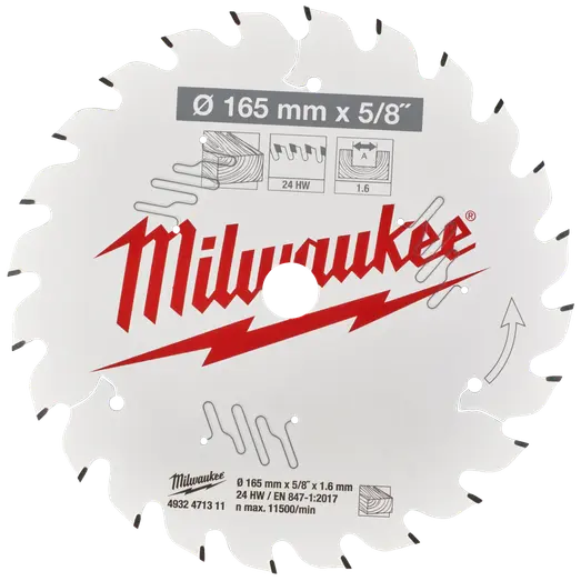 Milwaukee CSB P W rundsavklinge Ø165 mm 24 tænder