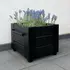 PLUS Cubic blomsterkasse m/fødder 46×50×42 cm sort