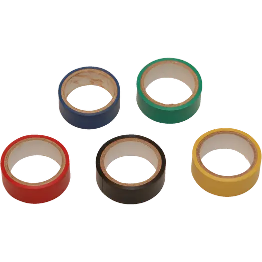Isoleringsbånd 5 stk. ass. farver