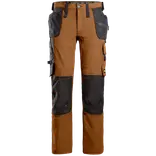 Snickers 6271 Allroundwork arbejdsbukser m/hylsterlommer fuldstretch brun/sort