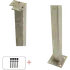 Plus Stålstolpe m/fod til håndliste inkl. bolte  hjørnestolpe  4,5x4,5x103,3 cm