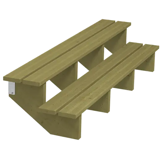 Plus Terrassetrappe 2 trin 37x51 cm 34,2° 180 cm