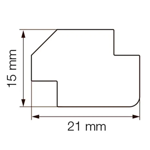 Primo skyggeliste hvid 21x15x3100 mm