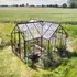 Halls ICON Gardenhouse 6 drivhus 8,6 m² (6'x10') sort m/3 mm hærdet glas